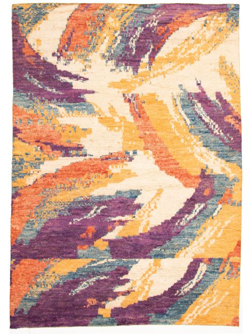 Pakistani Abstract Lahore Legacy 8'5" x 11'9" Hand-knotted Wool Rug 
