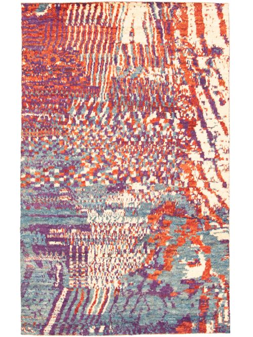 Pakistani Abstract Lahore Legacy 6'1" x 9'10" Hand-knotted Wool Rug 
