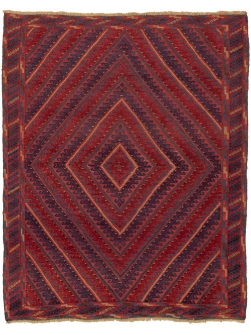 Afghan Tajik 5'0" x 6'4" Hand-knotted Wool Rug 