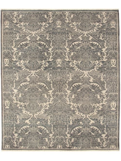 Indian Finest Oushak 8'4" x 9'11" Hand-knotted Wool Rug 