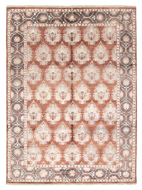 Indian Jules Oushak 8'8" x 11'8" Hand-knotted Silk Rug 