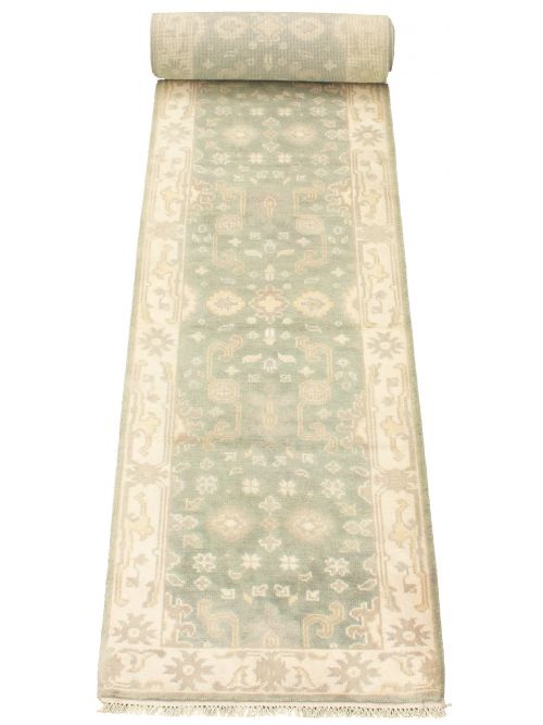 Indian Royal Oushak 2'7" x 19'10" Hand-knotted Wool Rug 