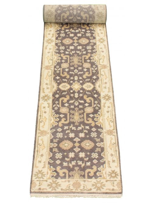 Indian Royal Oushak 2'7" x 19'11" Hand-knotted Wool Rug 
