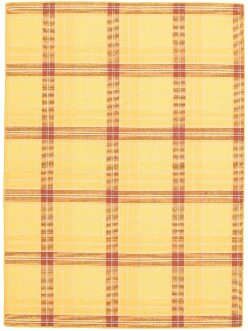 Indian Manhattan 5'7" x 7'10" Flat-Weave Wool Tapestry Kilim 