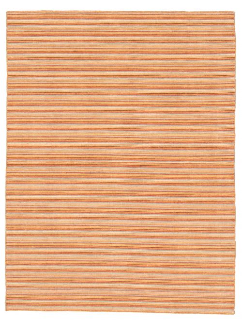 Indian Manhattan 5'2" x 6'11" Flat-Weave Wool Kilim 