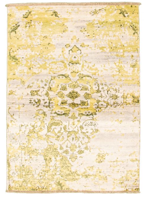 Indian Jules Oushak 4'6" x 6'5" Hand-knotted Silk Rug 