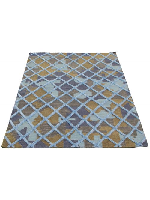 Indian Cambridge 5'3" x 7'11" Flat-Weave Wool Kilim 