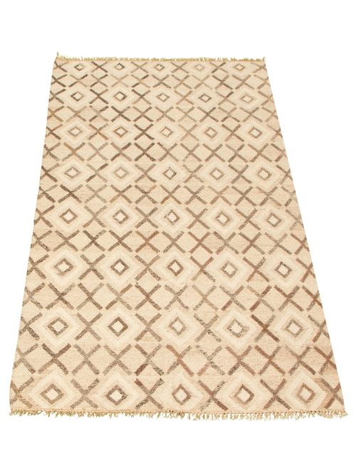 Turkish Pure & Organic 5'6" x 7'7" Flat-Weave Wool Kilim 