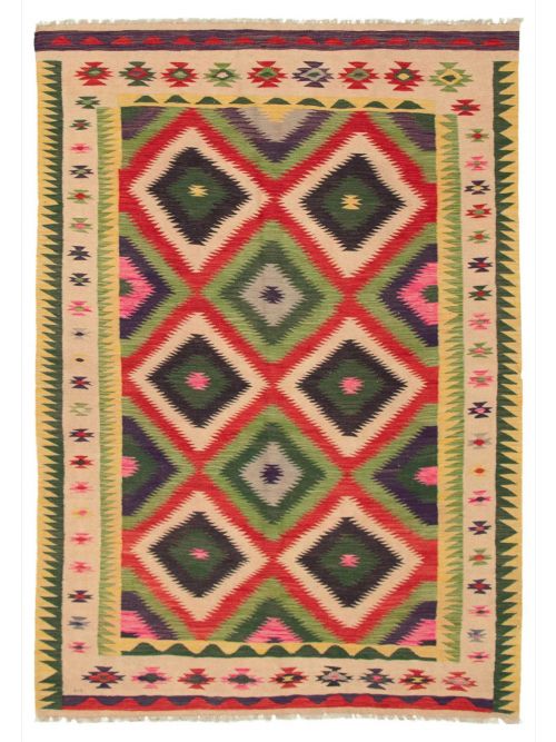 Turkish Old Style 6'5" x 10'0" Flat-Weave Wool Kilim 