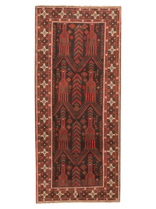Persian Syle 4'3" x 9'9" Hand-knotted Wool Rug 