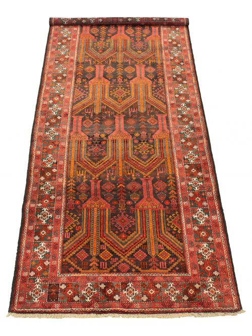 Persian Syle 4'5" x 10'4" Hand-knotted Wool Rug 