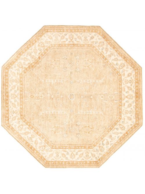 Indian Chobi Twisted 8'1" x 8'1" Hand-knotted Wool Rug 
