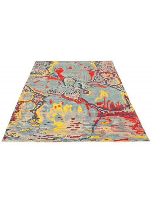 Pakistani Abstract Lahore Legacy 7'5" x 10'4" Hand-knotted Wool Rug 