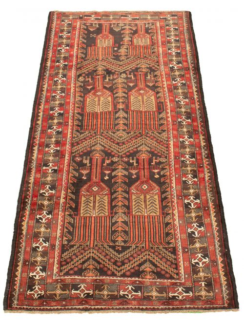 Persian Syle 4'5" x 9'8" Hand-knotted Wool Rug 