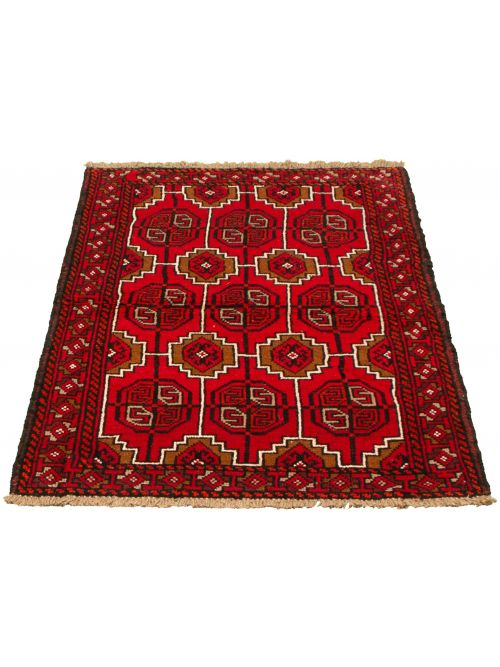 Afghan Akhjah 3'7" x 5'11" Hand-knotted Wool Rug 