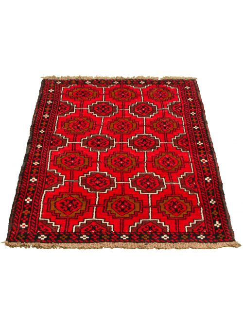 Afghan Akhjah 3'5" x 5'8" Hand-knotted Wool Rug 