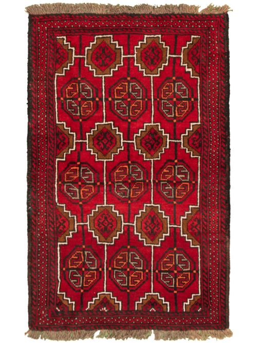 Afghan Akhjah 3'7" x 5'5" Hand-knotted Wool Rug 