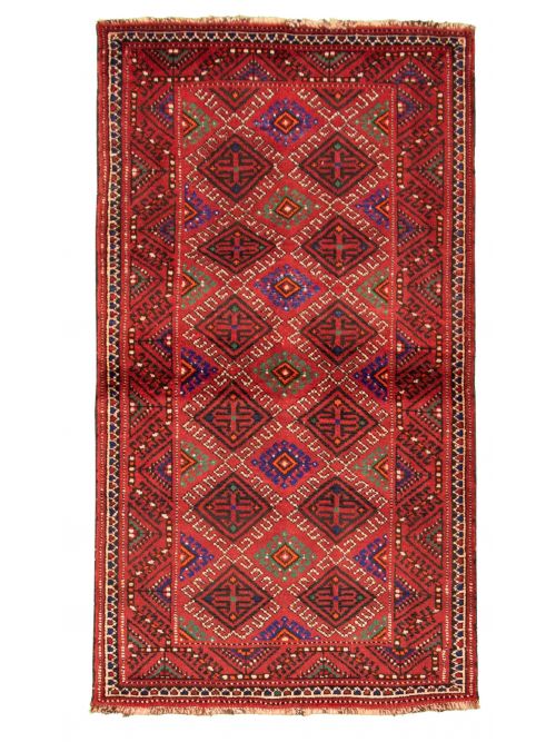 Afghan Akhjah 3'9" x 6'9" Hand-knotted Wool Rug 
