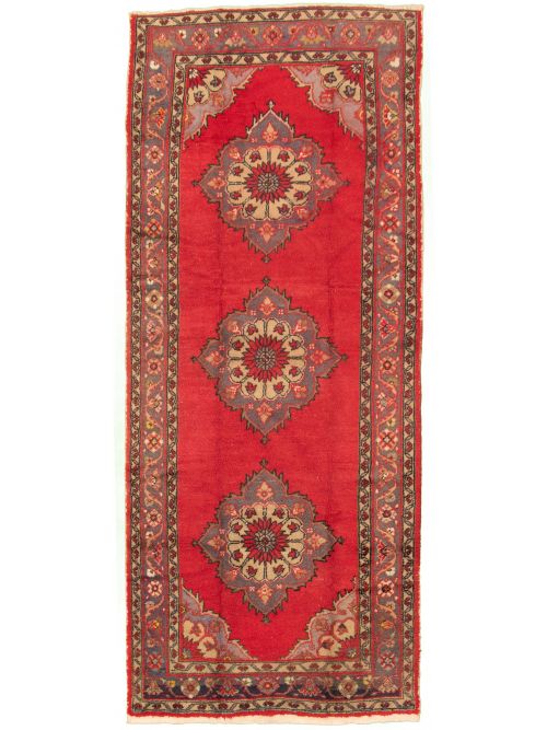 Turkish Konya Anatolian 4'6" x 10'11" Hand-knotted Wool Rug 