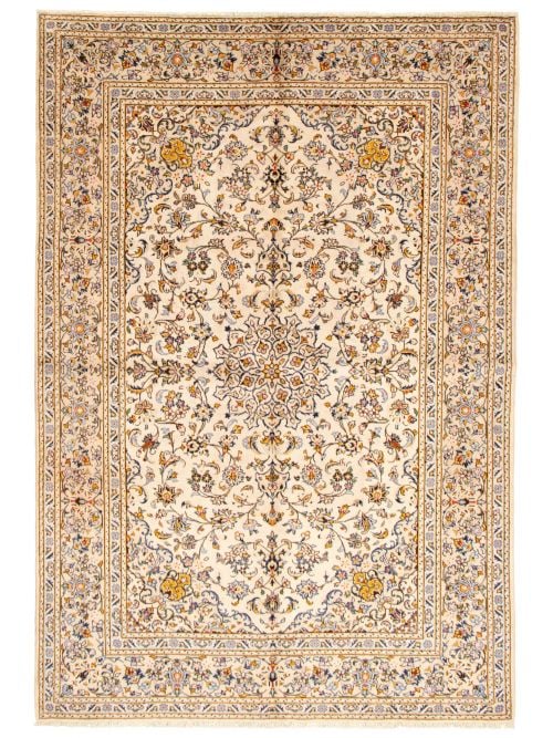 Persian Kashan 6'8" x 9'9" Hand-knotted Wool Rug 