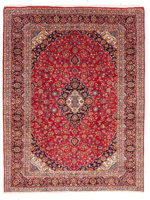 Persian Kashan 9'9" x 13'0" Hand-knotted Wool Rug 