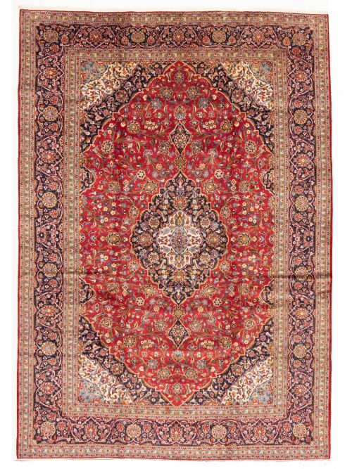 Persian Kashan 9'6" x 13'3" Hand-knotted Wool Rug 