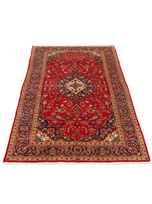 Persian Kashan 4'11" x 9'1" Hand-knotted Wool Rug 
