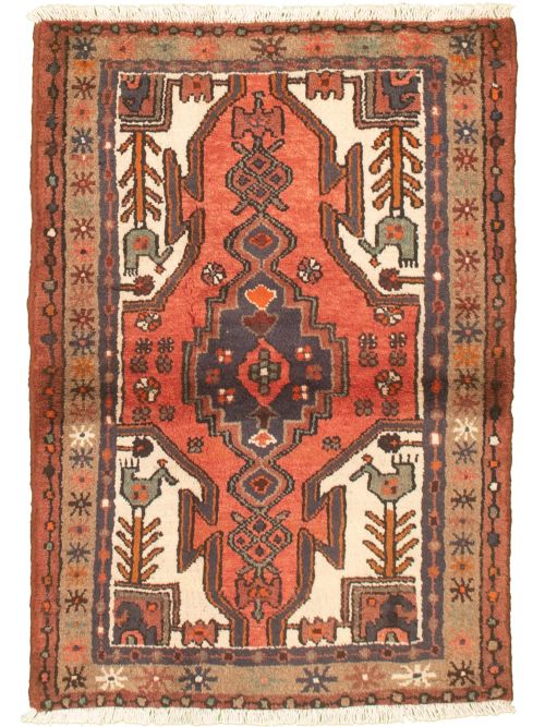 Persian Hamadan 2'7" x 3'8" Hand-knotted Wool Rug 