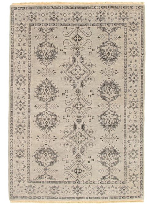 Indian Jamshidpour 6'0" x 9'0" Hand-knotted Wool Rug 