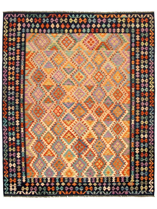 Turkish Sivas 8'3" x 9'8" Flat-Weave Wool Kilim 