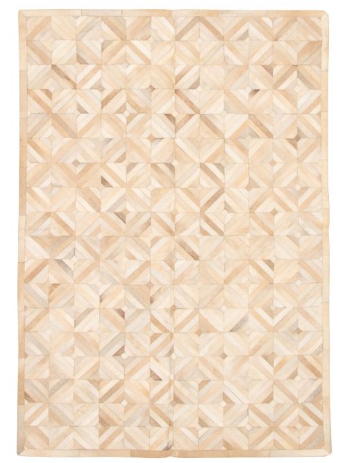 Argentina Cowhide Patchwork 6'4" x 9'3" Handmade Leather Rug 