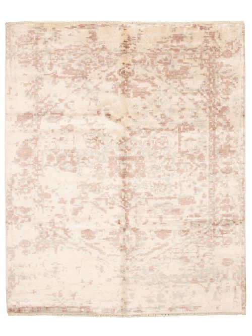 Indian Jules Oushak 8'2" x 9'11" Hand-knotted Silk Rug 
