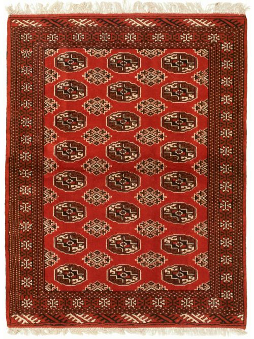 Turkmenistan Turkman 4'4" x 6'5" Hand-knotted Wool Rug 