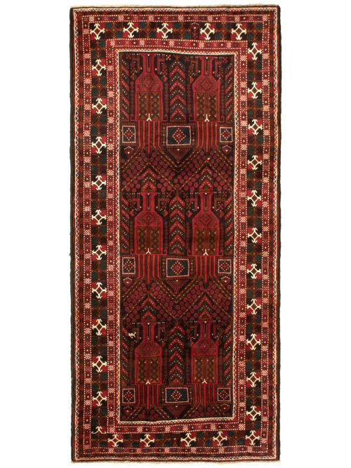 Persian Style 4'3" x 9'9" Hand-knotted Wool Rug 
