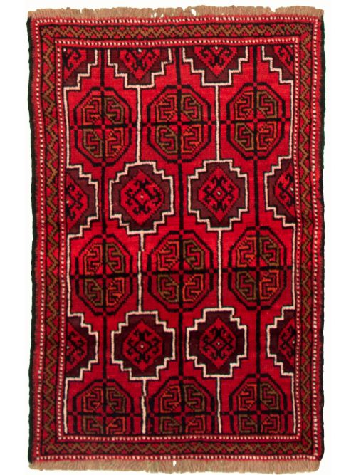 Afghan Akhjah 3'3" x 5'3" Hand-knotted Wool Rug 