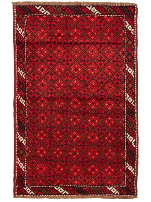 Afghan Akhjah 3'4" x 5'5" Hand-knotted Wool Rug 