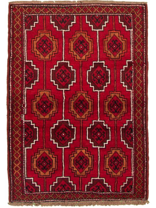 Afghan Akhjah 3'7" x 5'3" Hand-knotted Wool Rug 