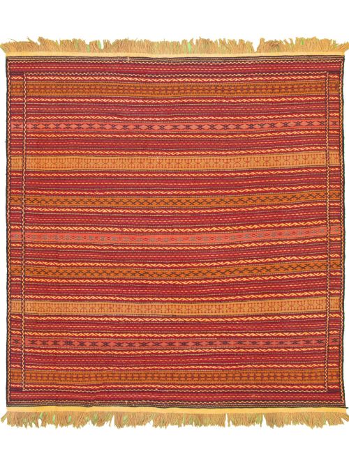 Turkish Ottoman Kashkoli 6'5" x 6'9" Flat-Weave Wool Tapestry Kilim 