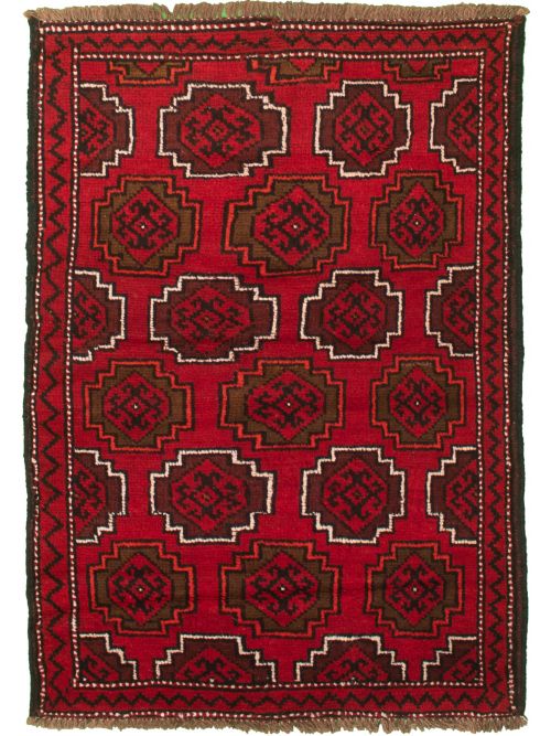 Afghan Akhjah 3'6" x 5'2" Hand-knotted Wool Rug 