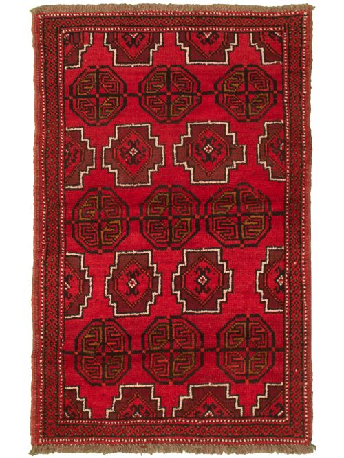 Afghan Akhjah 3'2" x 5'5" Hand-knotted Wool Rug 