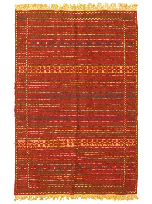 Turkish Ottoman Kashkoli Flat-Weave Wool Tapestry Kilim, 97 x 155 cm