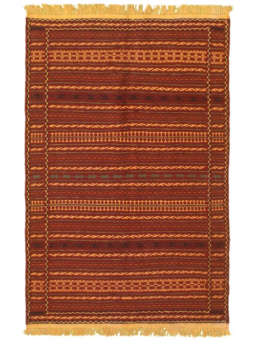 Turkish Ottoman Kashkoli 3'4" x 5'1" Flat-Weave Wool Tapestry Kilim 