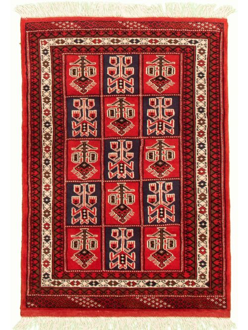 Turkmenistan Turkman 3'3" x 4'7" Hand-knotted Wool Rug 