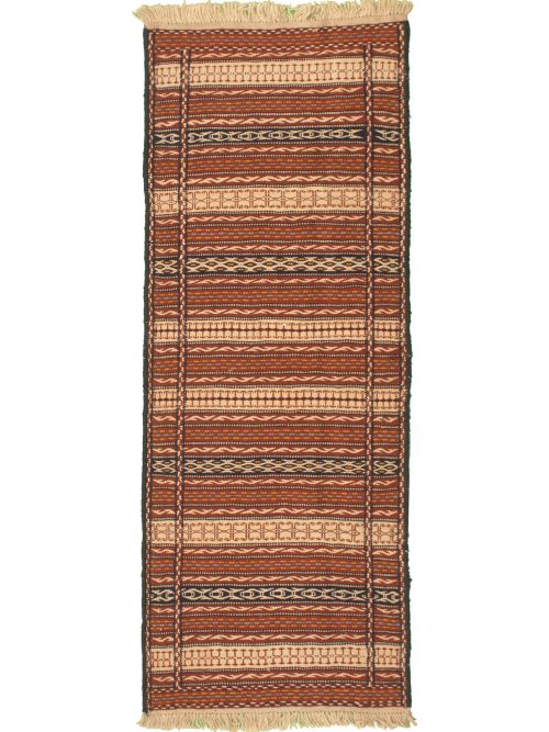 Turkish Ottoman Kashkoli 2'3" x 6'8" Flat-Weave Wool Tapestry Kilim 