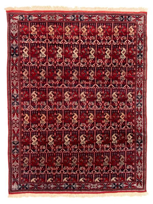 Afghan Finest Kargahi 6'11" x 9'3" Hand-knotted Wool Rug 