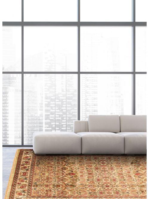 Indian Essex 8'10" x 11'11" Hand-knotted Wool Rug 