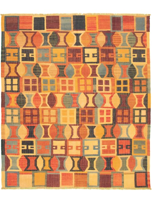 Turkish Sundance 8'4" x 9'9" Flat-Weave Wool Kilim 