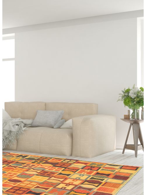 Turkish Sundance 8'4" x 9'9" Flat-Weave Wool Kilim 