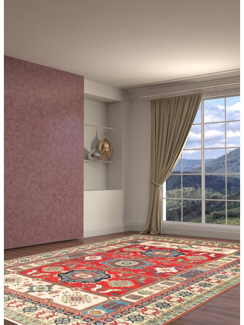 Afghan Finest Ghazni 6'7" x 9'7" Hand-knotted Wool Rug 