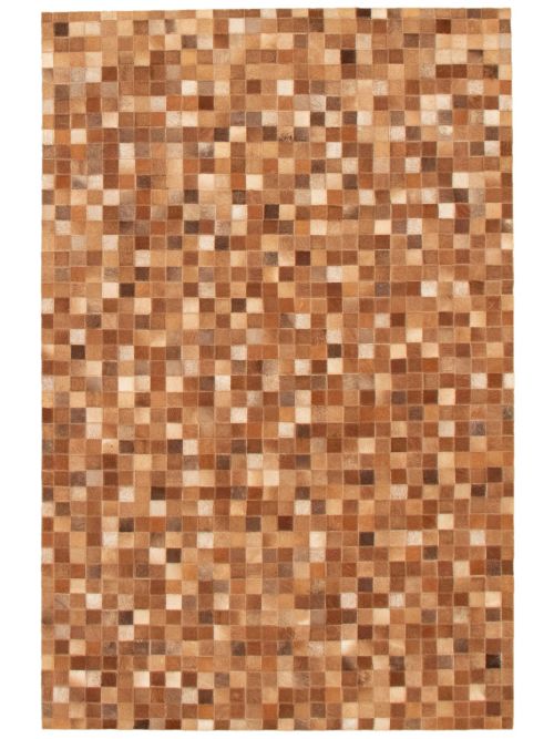Tapis patchwork en peau de vache 3'9" x 5'9" en peau de vache